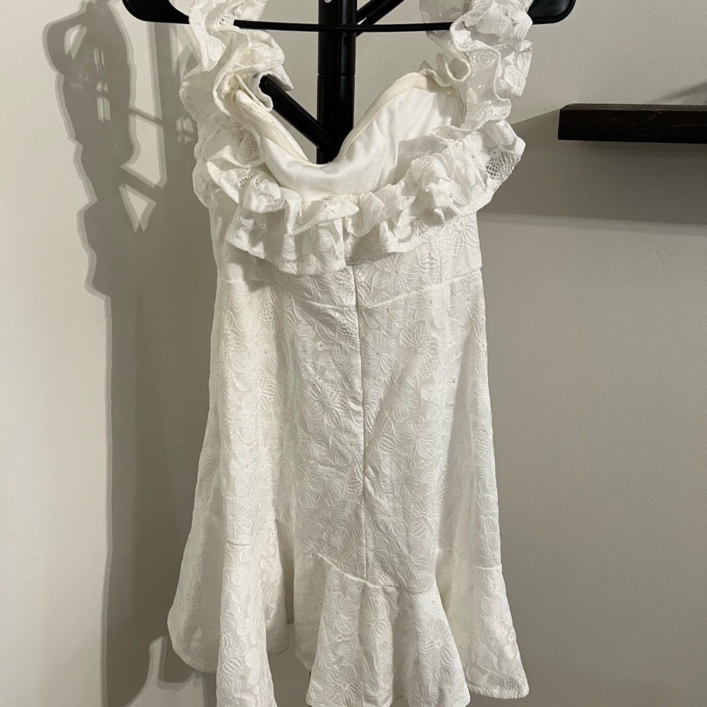 Selfie Leslie White Lace Mini Dress - Picture 3 of 4